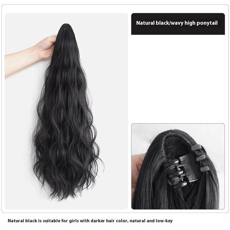 High Ponytail Long Wavy Hair Wig