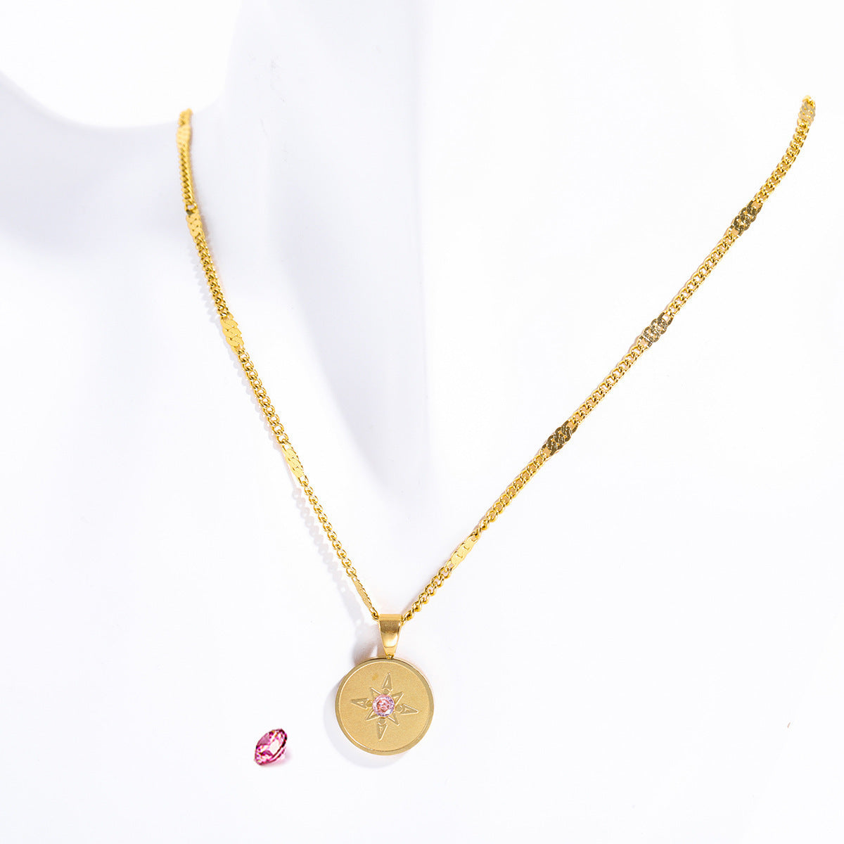 Gold Plated Birthstone Necklace