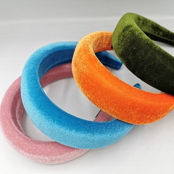 Gold Velvet Flannel Sponge Headband