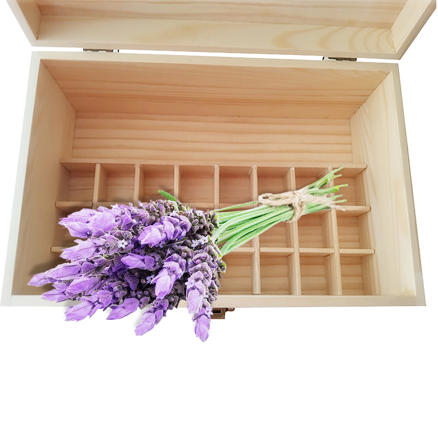 Essential Oil Storage Box Wooden Box 24 Compartments