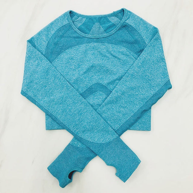 Seamless yoga long sleeve top