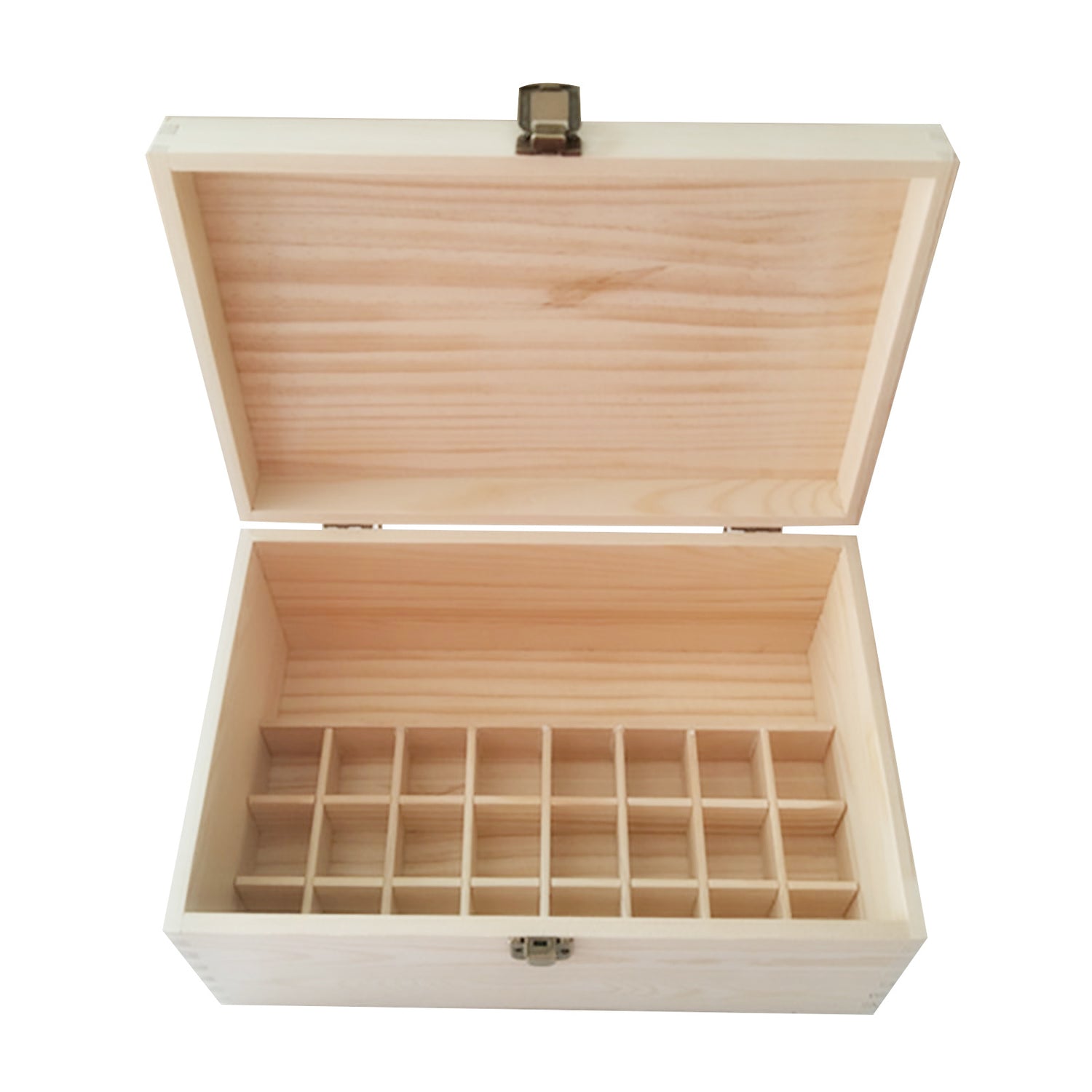 Essential Oil Storage Box Wooden Box 24 Compartments