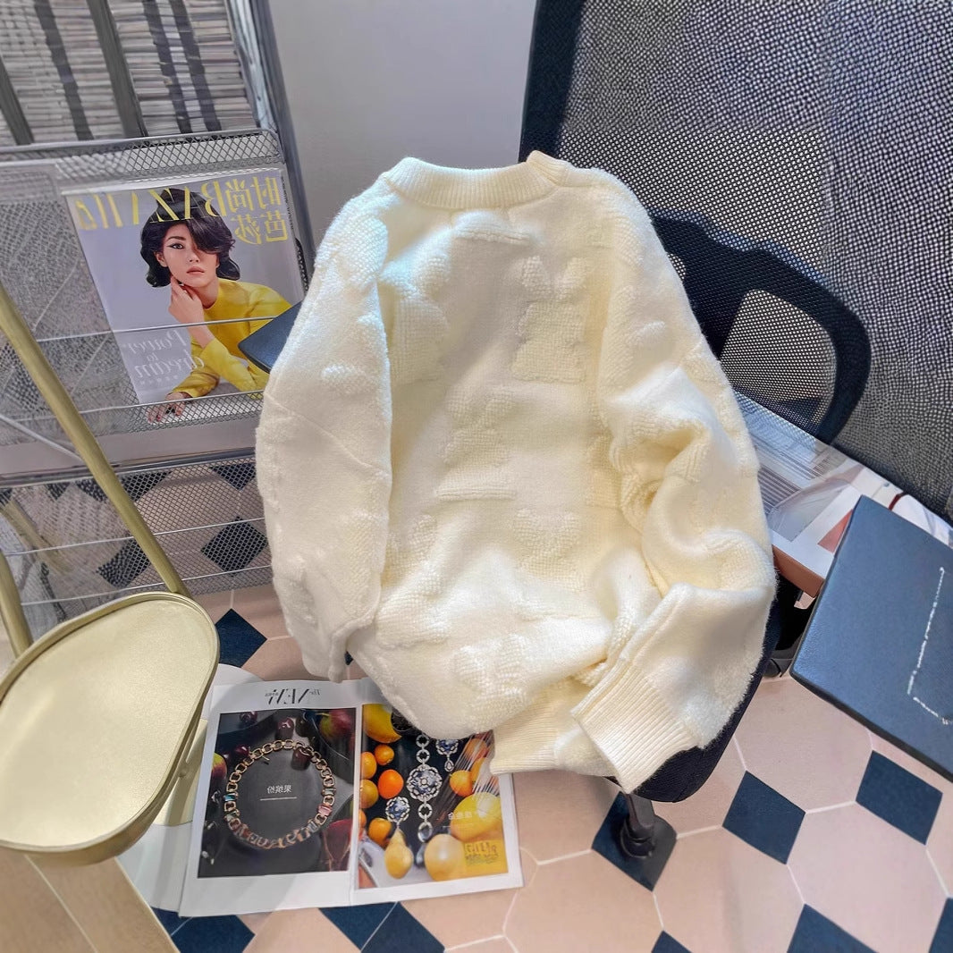 Women's Round Neck Pullover Long Sleeve Sweater