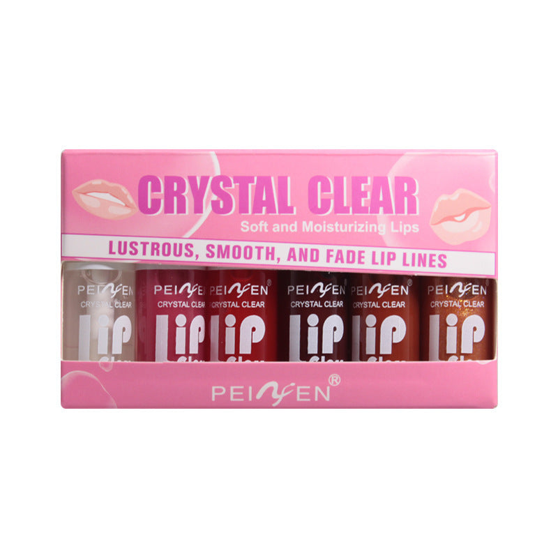 Fat Lip Lacquer 6 PCs Set Box Mirror Moisturizing Full Lips