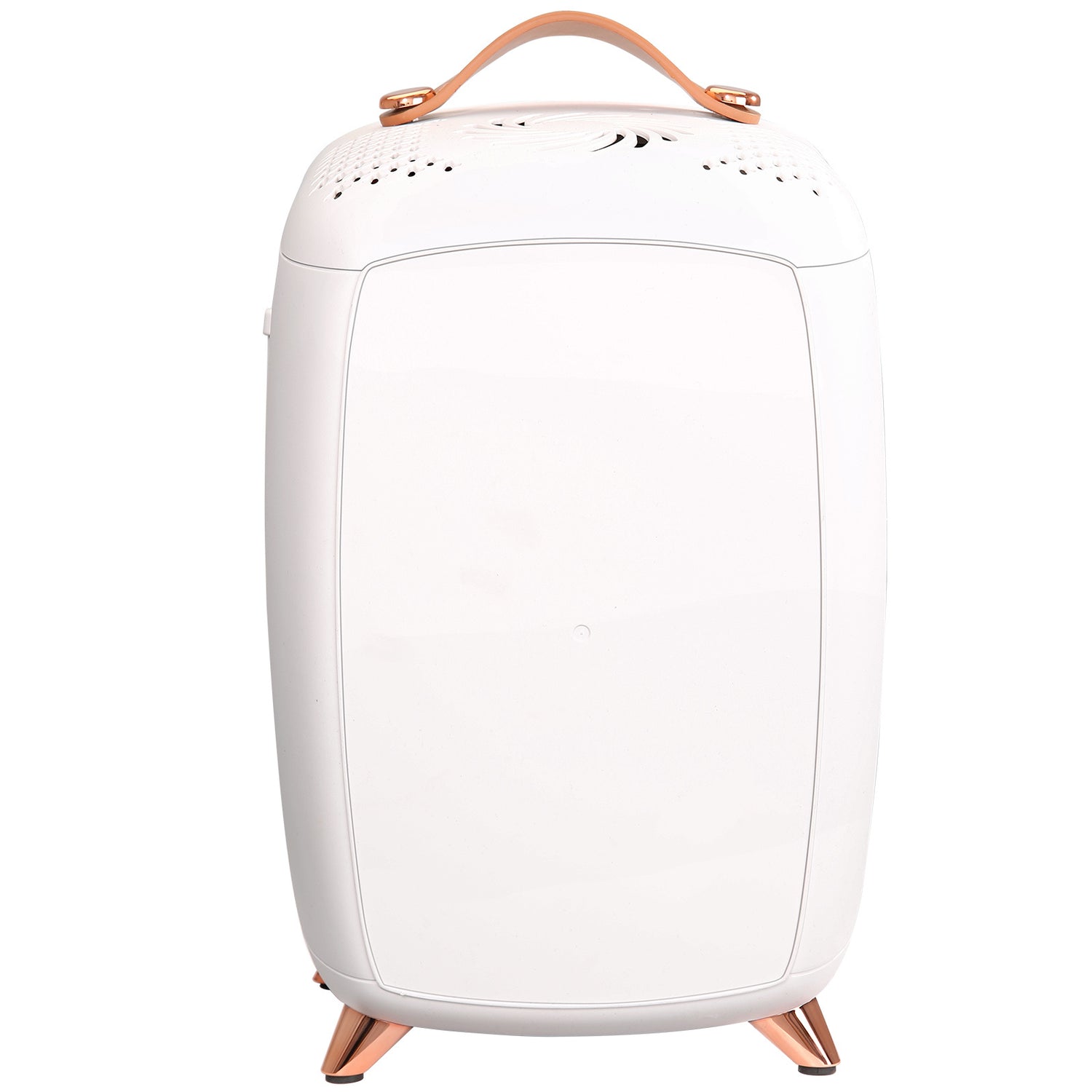 Vevor White Mini Fridge For Bedroom, 6L Luxury Skin Care Fridges With Mirror And LED Light, AC DC Cosmetic Fridge For Office Dorm Car, Small Makeup Refrigerator For Beauty Face Mask Beverage Chill, White