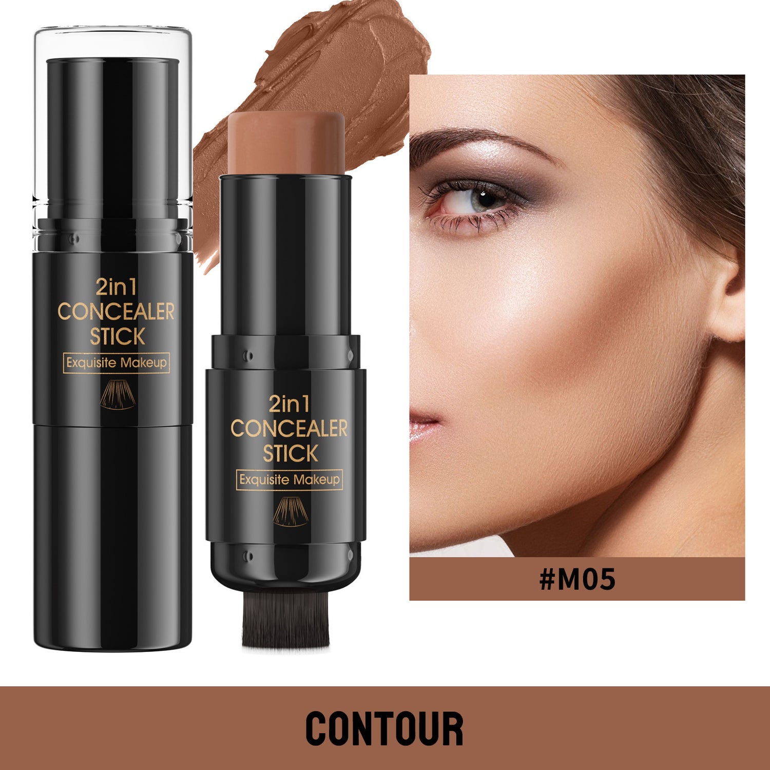 Highlight Blush Double-headed Contour Stick With Brush