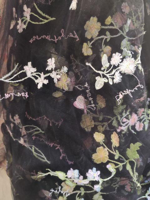 Long Sleeve Lace Green Puff Sleeve Prom