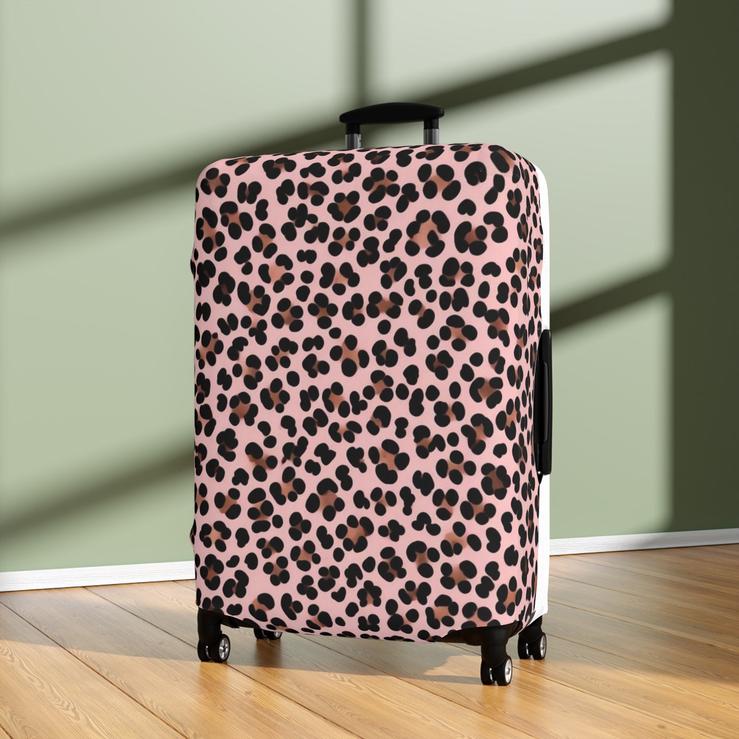 Pink Leopard Luggage Cover