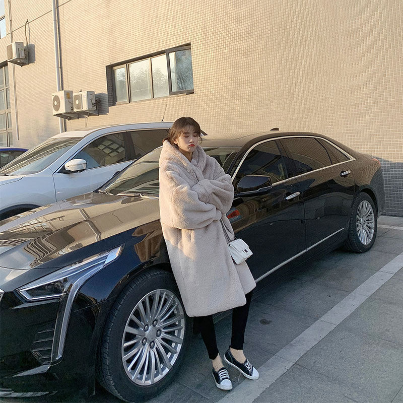 Women's Winter Loose Large Size Imitation Mink Plush Fur Coat