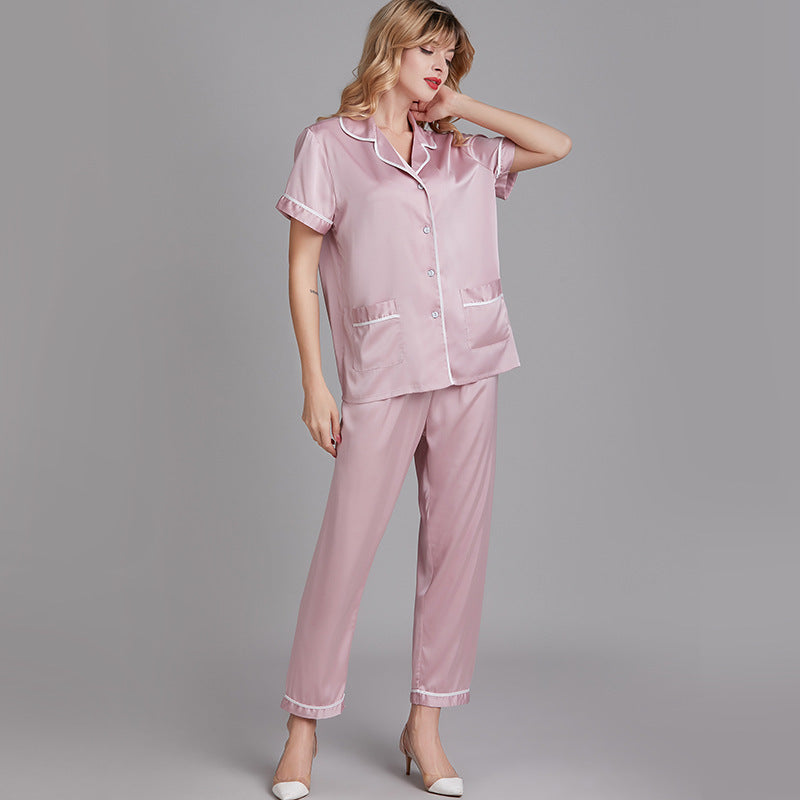 Summer large Pajama two piece suit