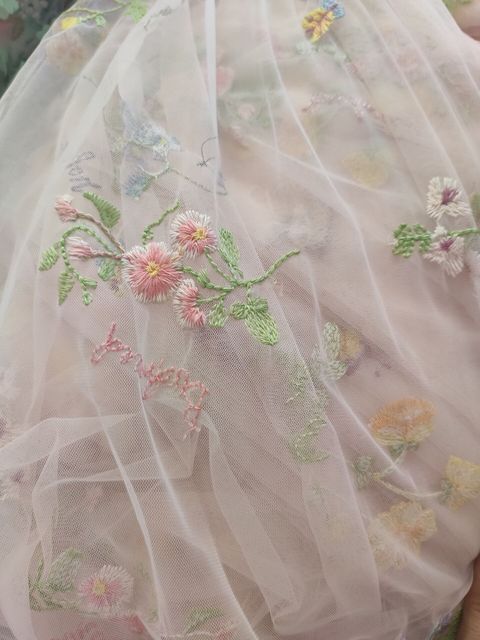 Long Sleeve Lace Green Puff Sleeve Prom