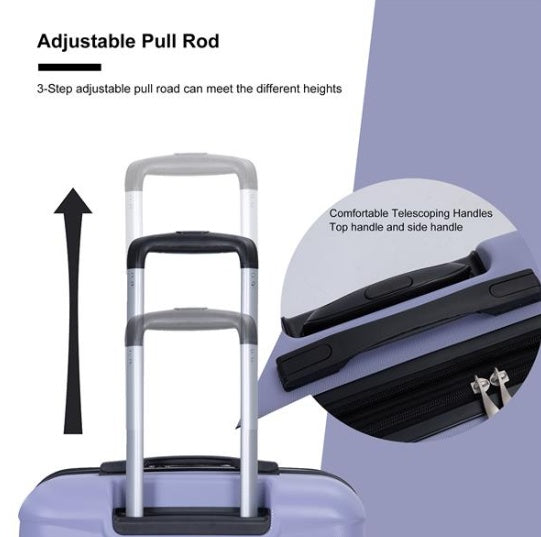 3-Piece Lightweight Expandable Hard Shell Suitcase Set