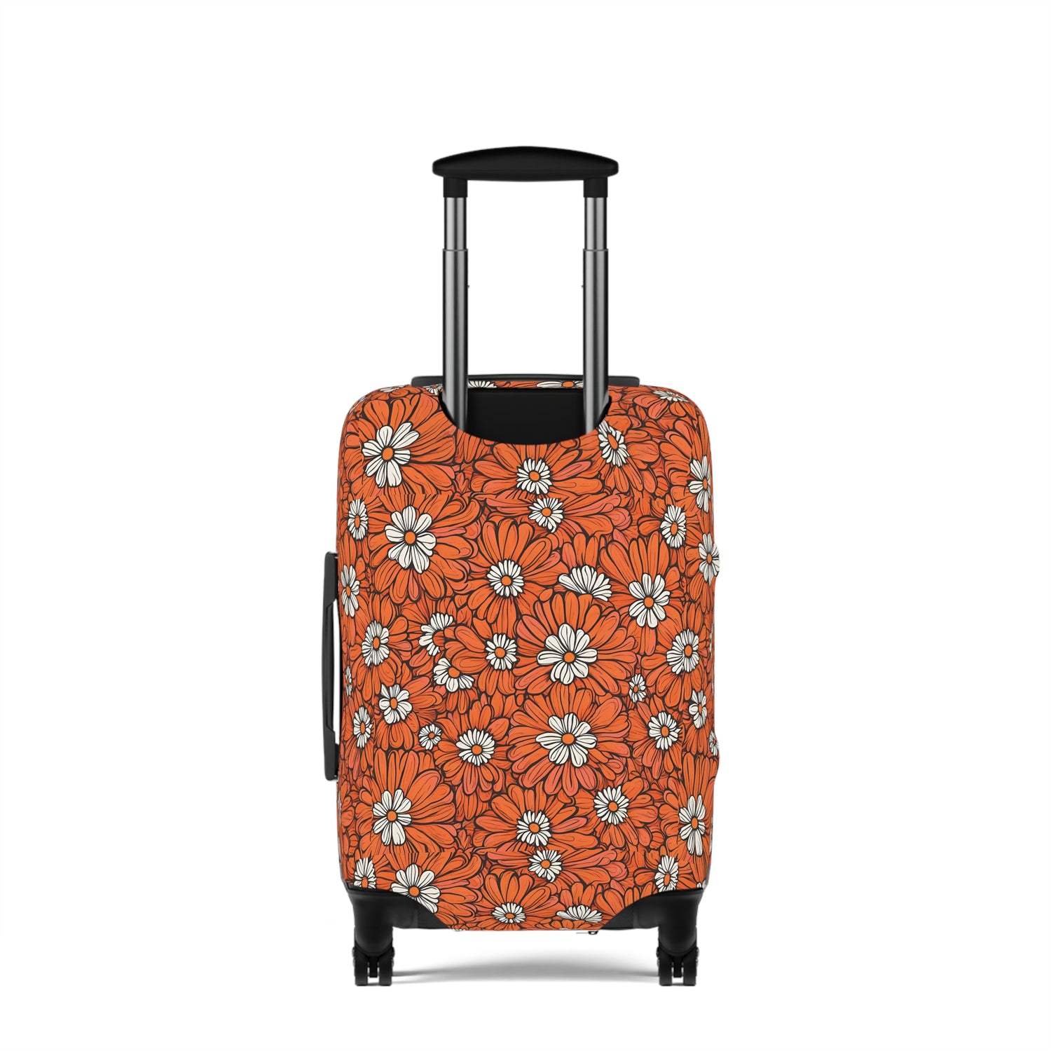 Coral Flowers Luggage Cover