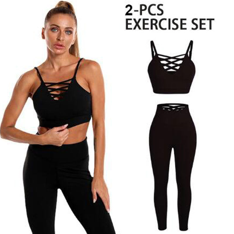 Women's Adjustable Bra Pants Fitness Exercise Suit