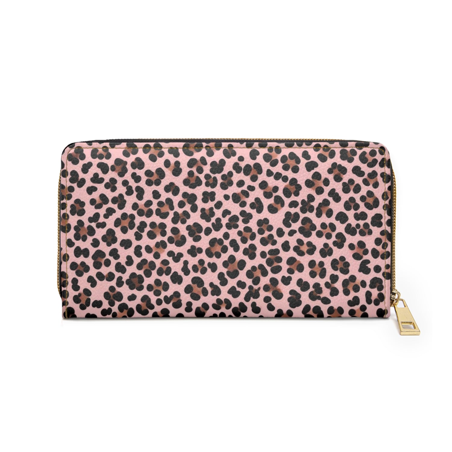 Pink Leopard Print Zipper Wallet