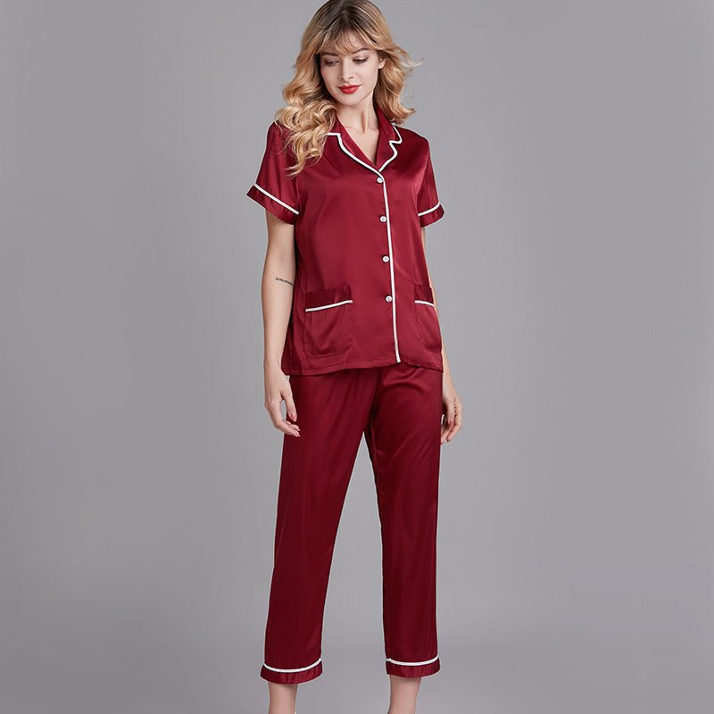 Summer large Pajama two piece suit