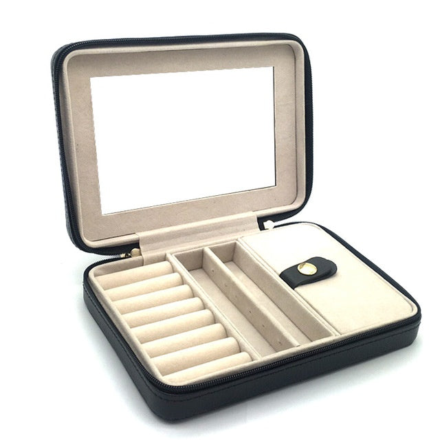 Jewelry box portable jewelry black