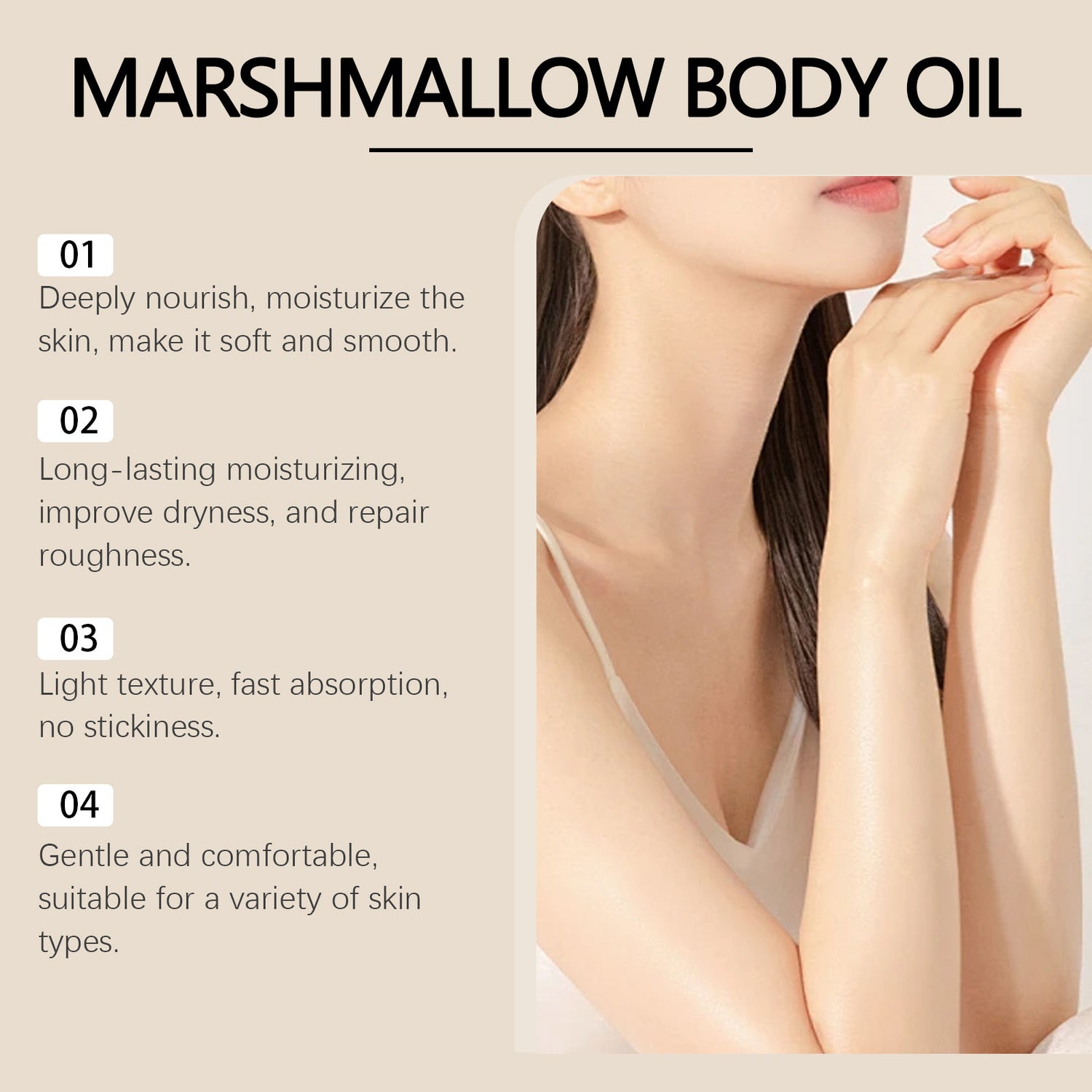 Cotton Candy Flavor Body Moisturizing Treatment Oil