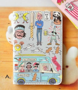 Comic Doodles Passport Wallet