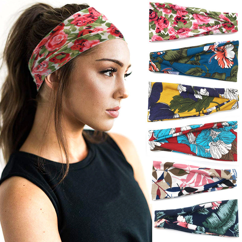 Printed sports headband yoga headband
