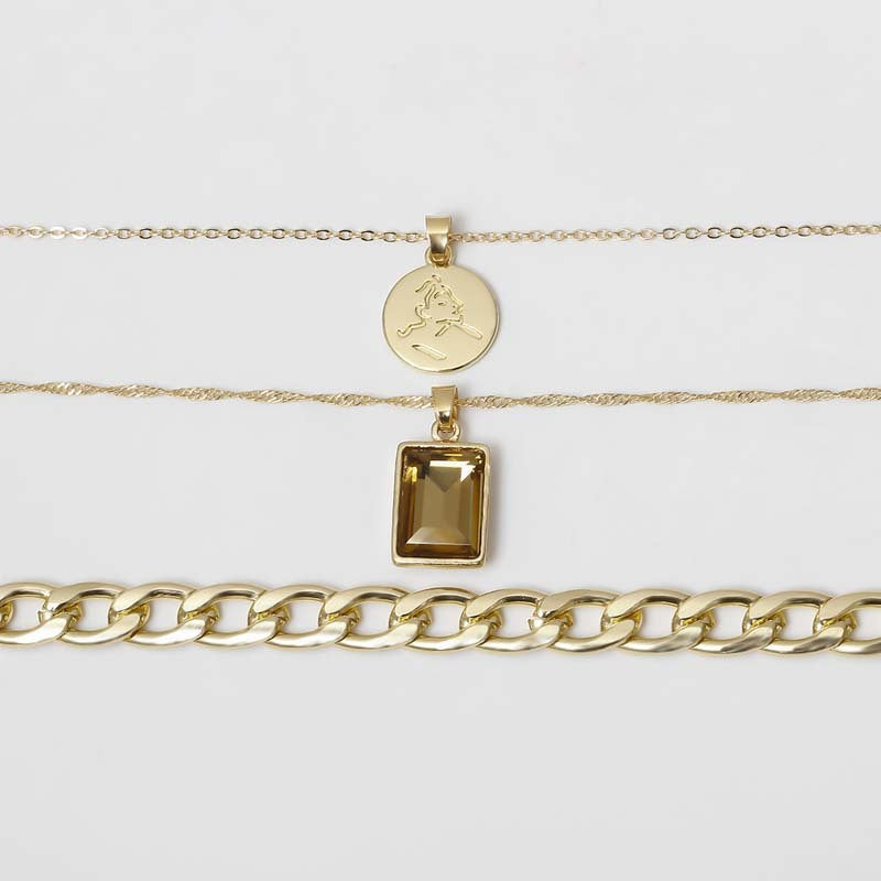 Mix And Match Hollow Thick Chain Set Items