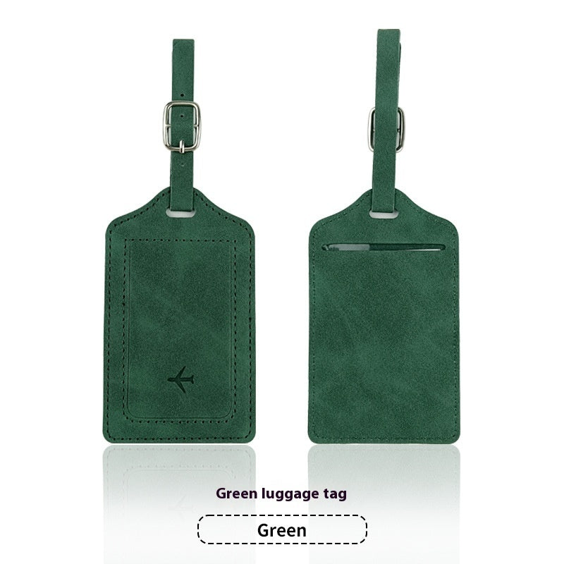 Leather Passport RFID Cover & Luggage Tag Set