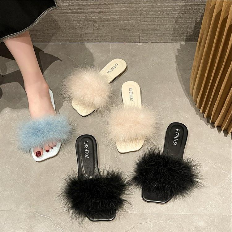 Women's Fashion Fur Slide Slipper