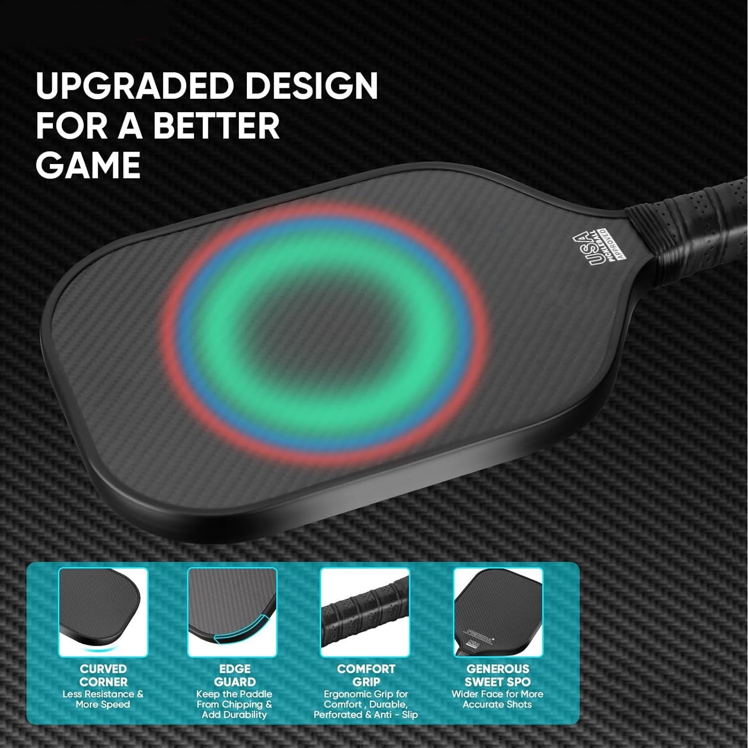 3K Full Carbon Fiber Graphite Carbon Honeycomb Beach Racket