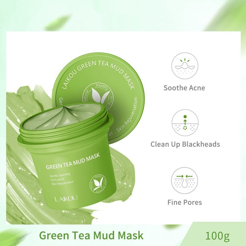 Green Tea Mud Mask Cleansing, Hydrating And Moisturizing