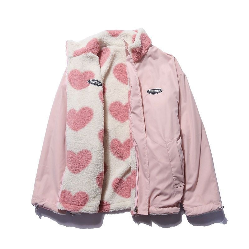 Love Hearts Fleece-lined Reversible Jacket