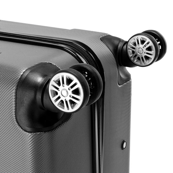 Silver Grey Hard Case Suitcase Luggage Set, 20in 24in 28in
