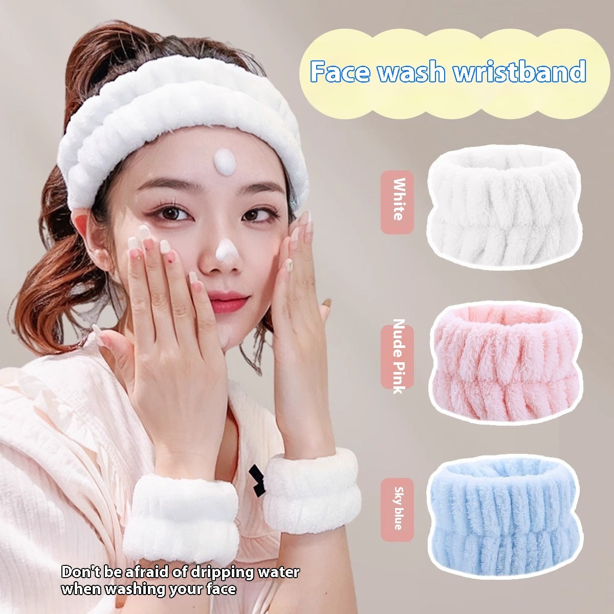 Hair Band & Wrist Cuffs Wash Set