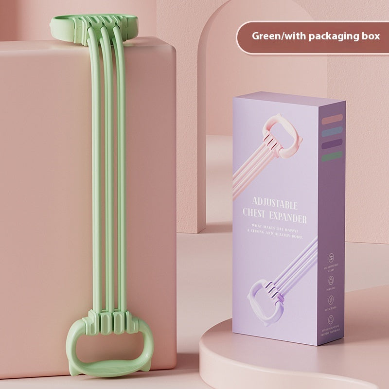 Chest Expander Women's Open Back Elastic Band Home Fitness Yoga Stretch