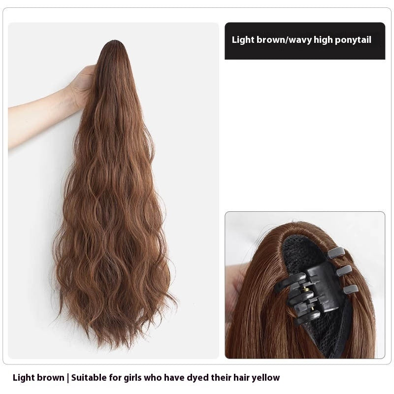 High Ponytail Long Wavy Hair Wig