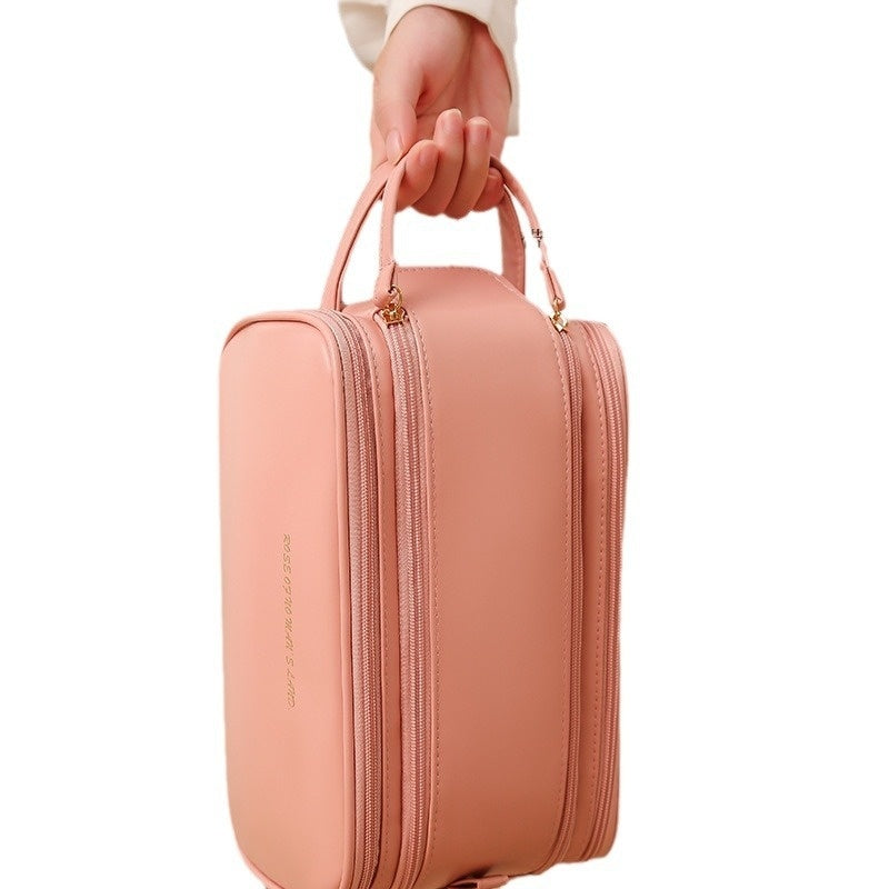 Travel Double Zipper Portable Ins Style Portable Cosmetic Bag