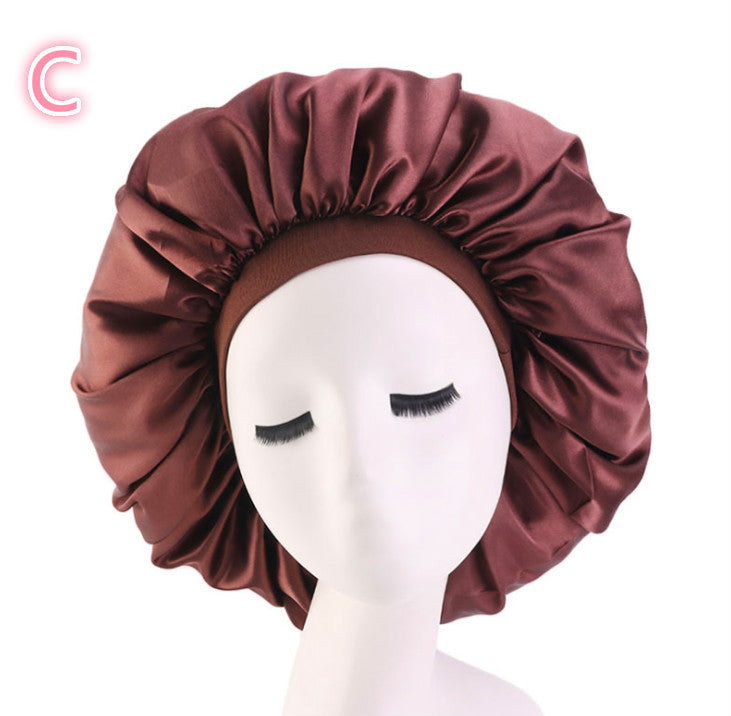 Satin Silk Beauty Bonnet Sleep Night Hair Cap