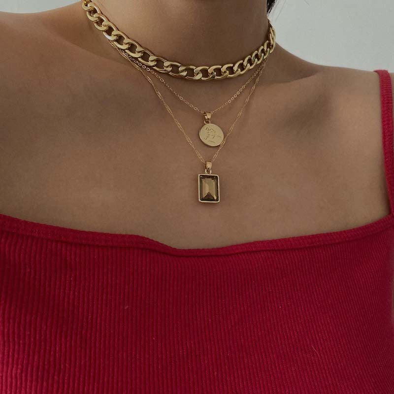 Mix And Match Hollow Thick Chain Set Items