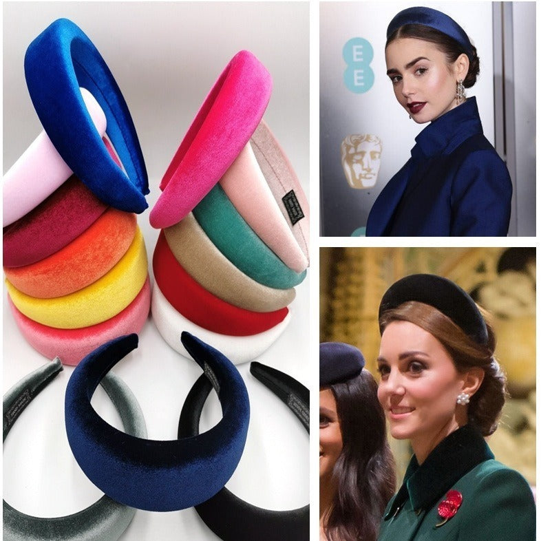 Gold Velvet Flannel Sponge Headband