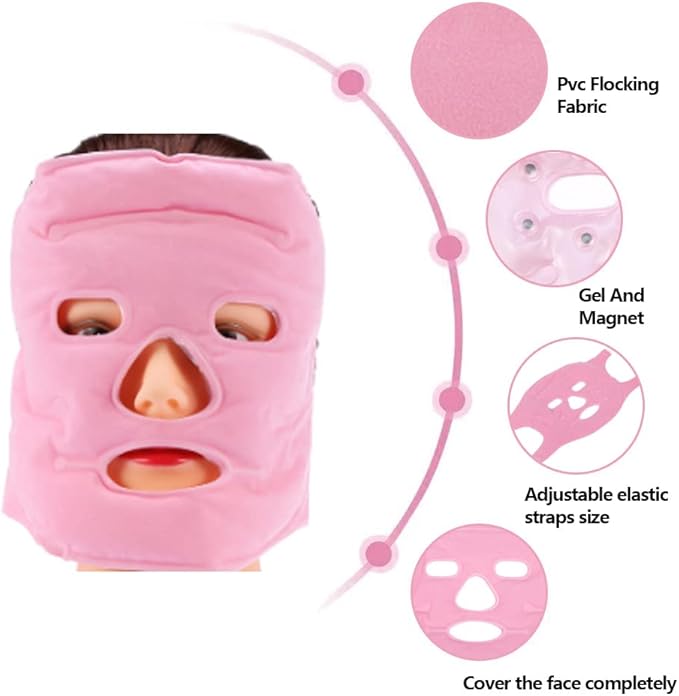 Hot Cold Therapy Tourmaline Ion Beauty Compress Face Mask