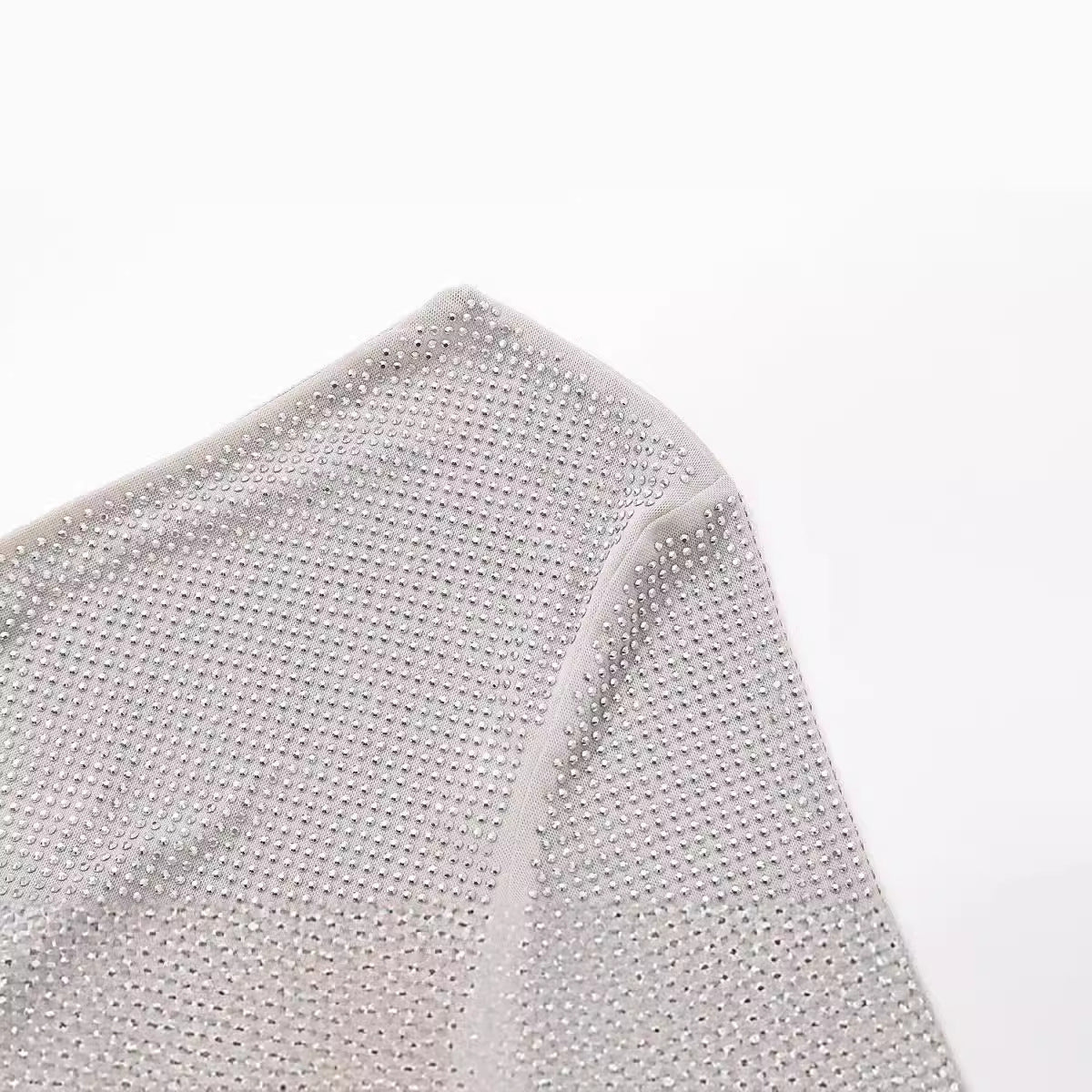 Bright Silk Net Asymmetric Slim-fit Jumpsuit