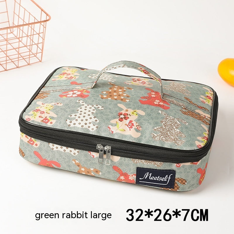 Flat Portable Lunch Bag Large