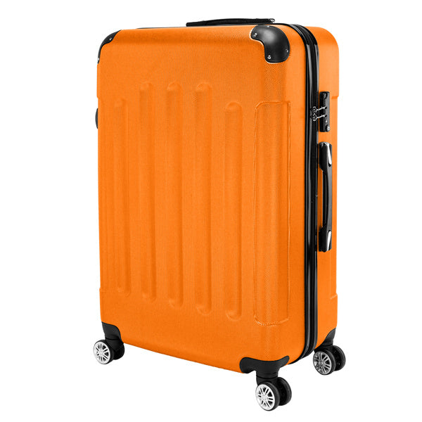 3-in-1 Hard Case Suitcase Luggage Set 20 Inches, 24 Inches, 28 Inches Orange