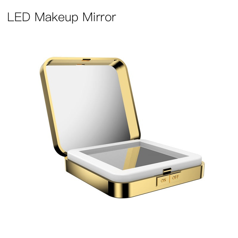 Illuminated Compact Mirror with Magnification
