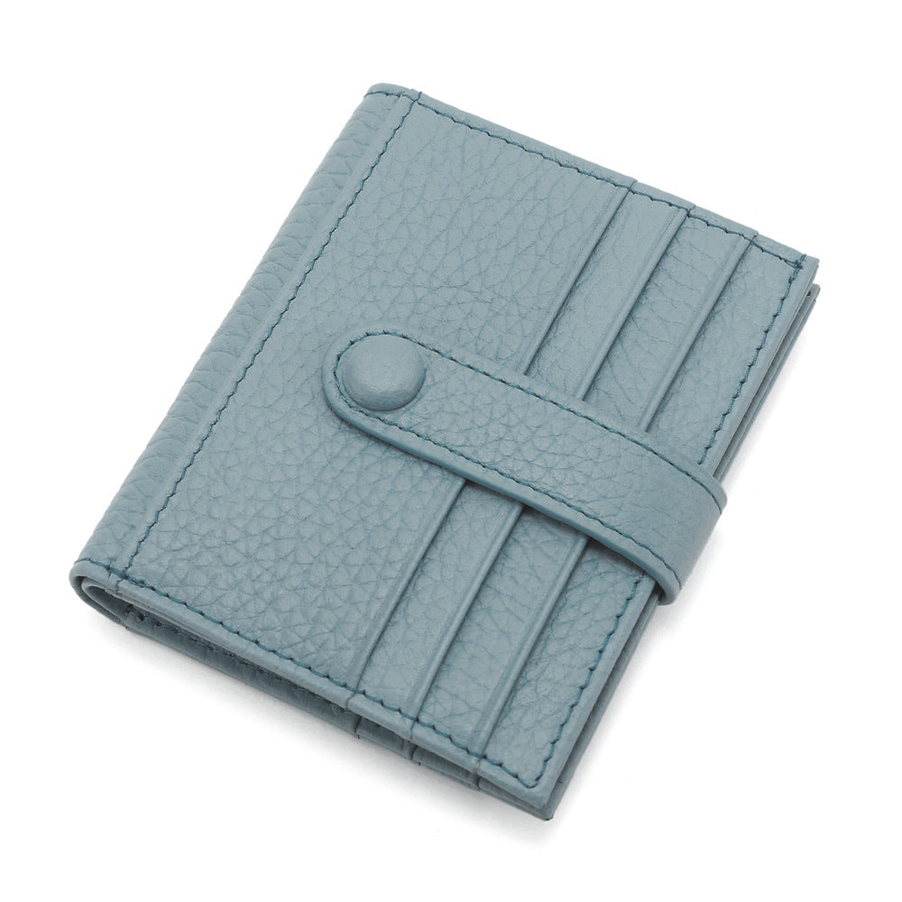 Mini Cowhide Leather ID Wallet