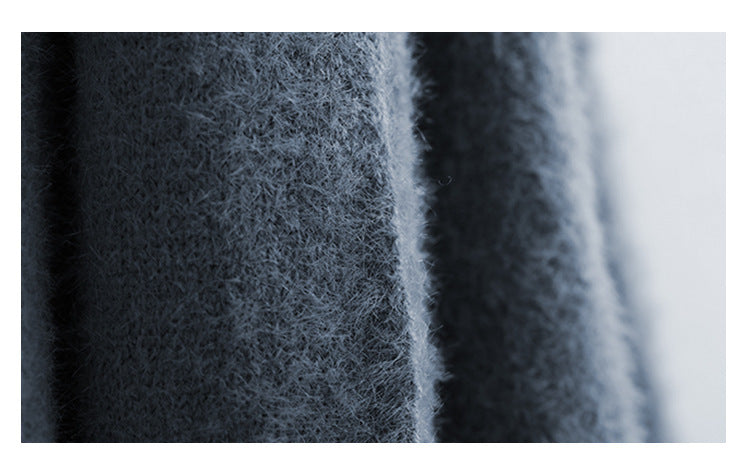 Mink Fleece Sweater Cardigan Fur Coat