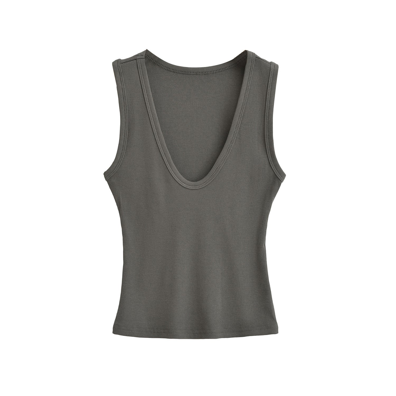 Women's Deep U-neck Vest Short Top