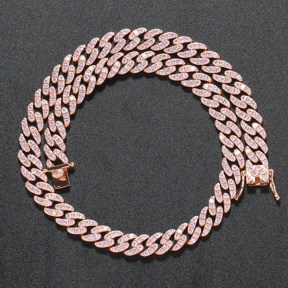 European Hip Hop Individual Gift Copper Zircon-laid Necklace
