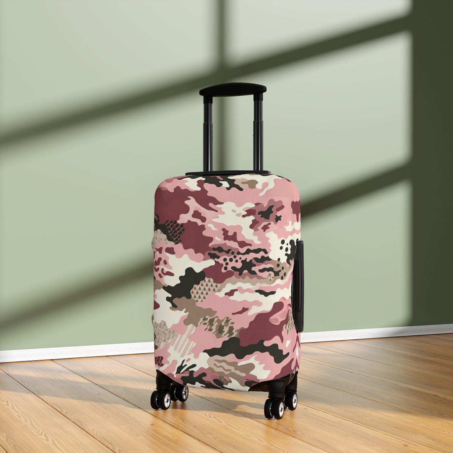 Modern Pink Camouflage Luggage Cover