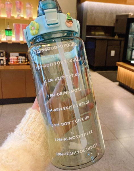 Thirst Quench Transparent Travel Bottle with Optional Travel Bag