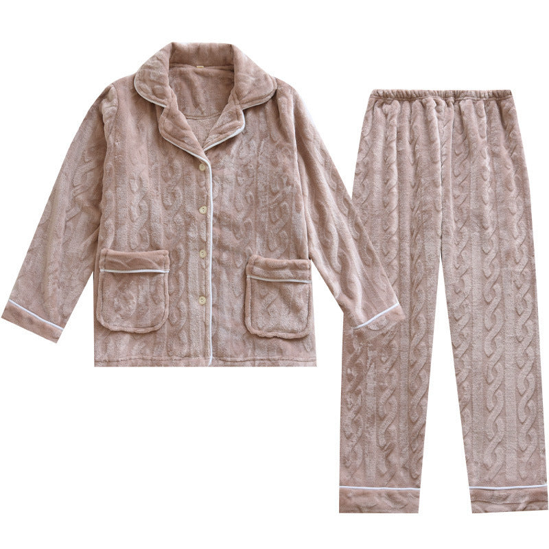 Cable Knit Fleece 2-piece Lounge Set
